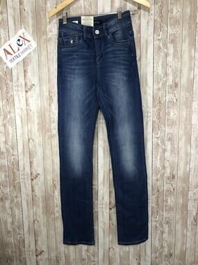 Bonobo Jeans Womens 00 Tall Blue Denim Pants High Rise Stretch N43